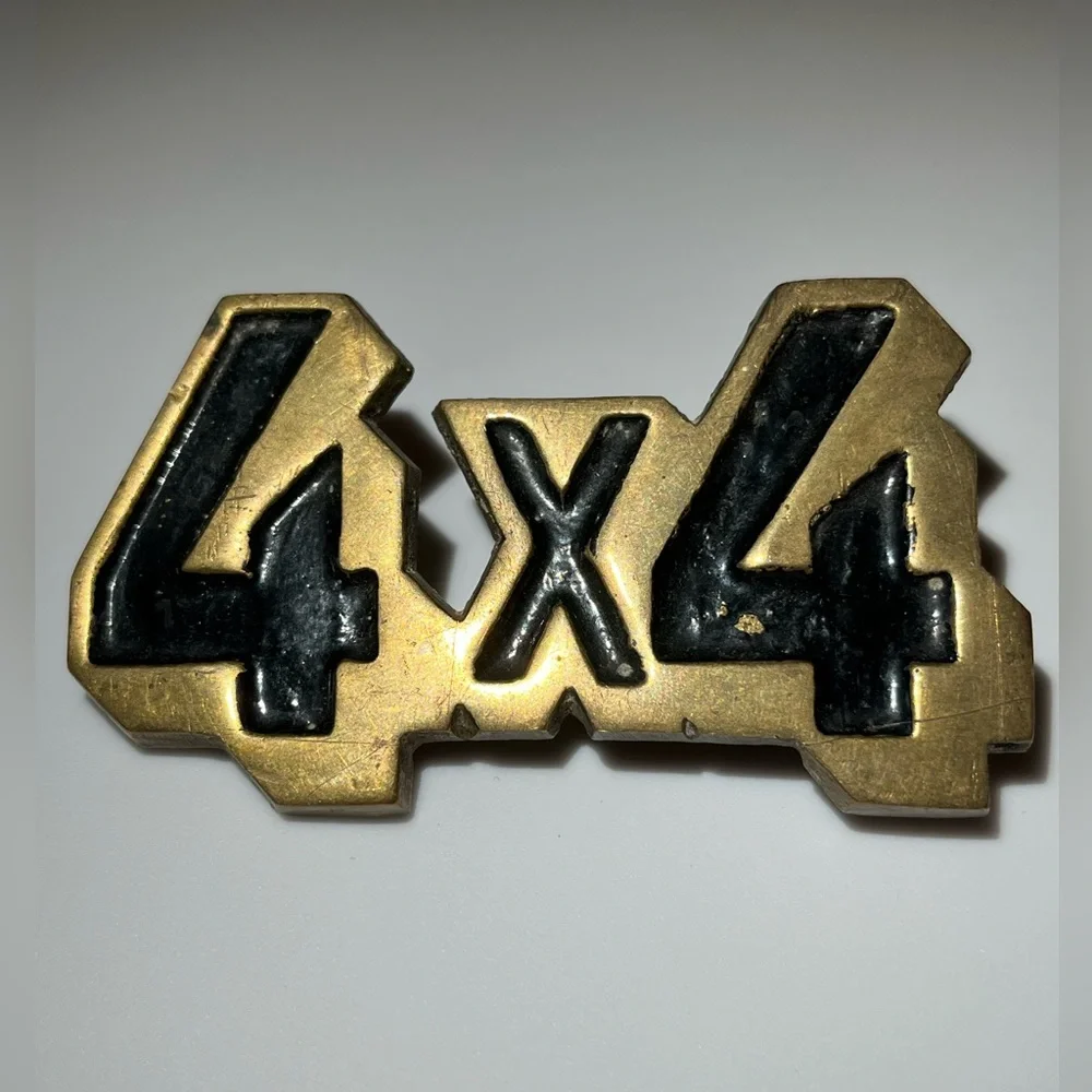 4x4 • Belt Buckle • Vintage • Brass